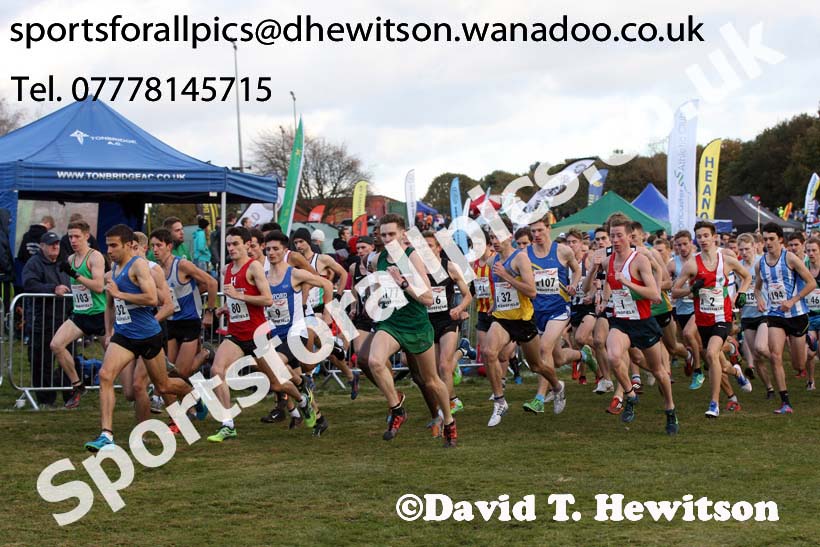 Senior men, 2016 National Cross Country Relays, Berry Hill Park, Mansfield. Photo: David T. Hewitson/Sports for All Pics